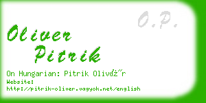 oliver pitrik business card